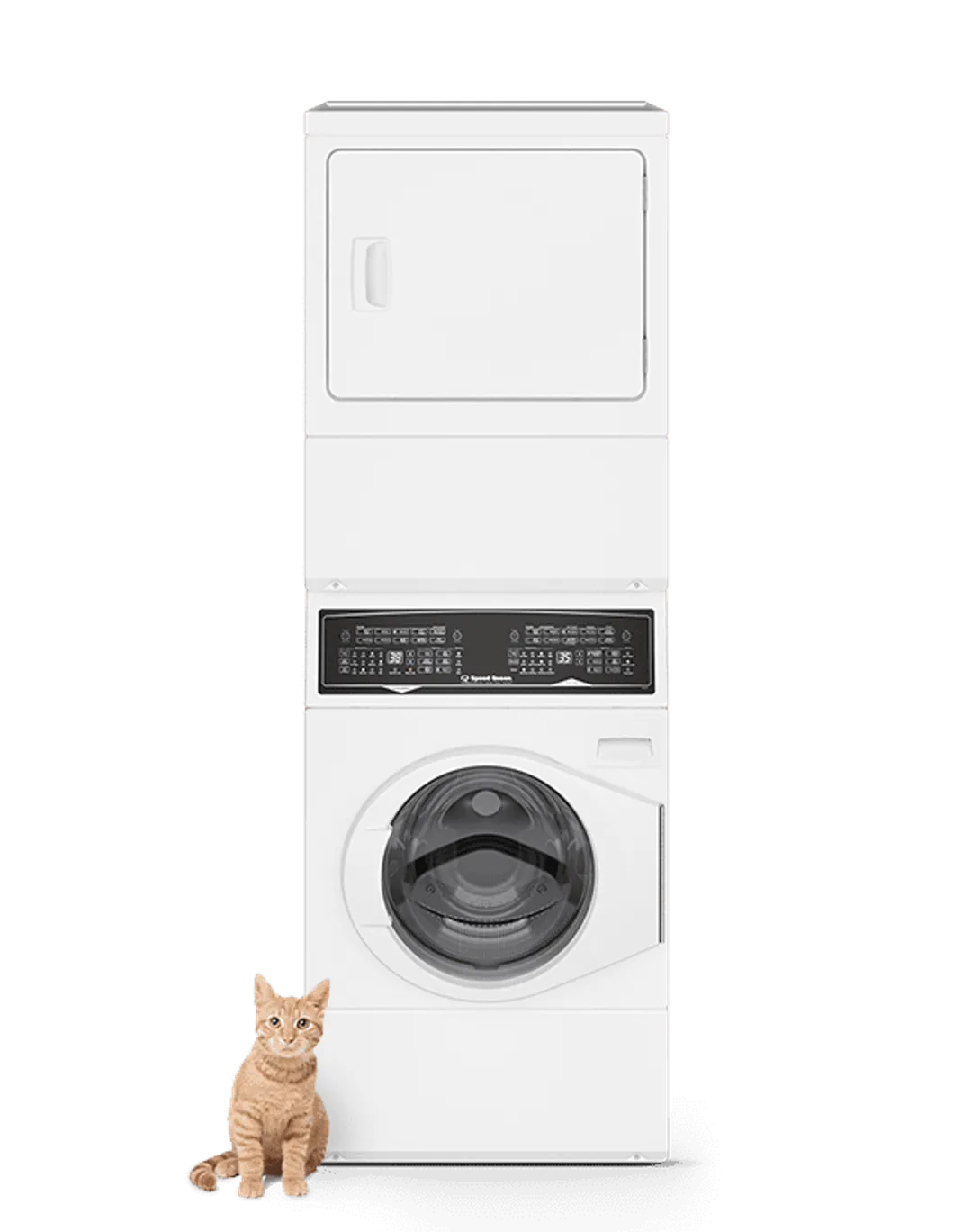 Speed Queen 7008 Series White Electric Laundry Center
