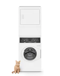 Speed Queen 7008 Series White Electric Laundry Center