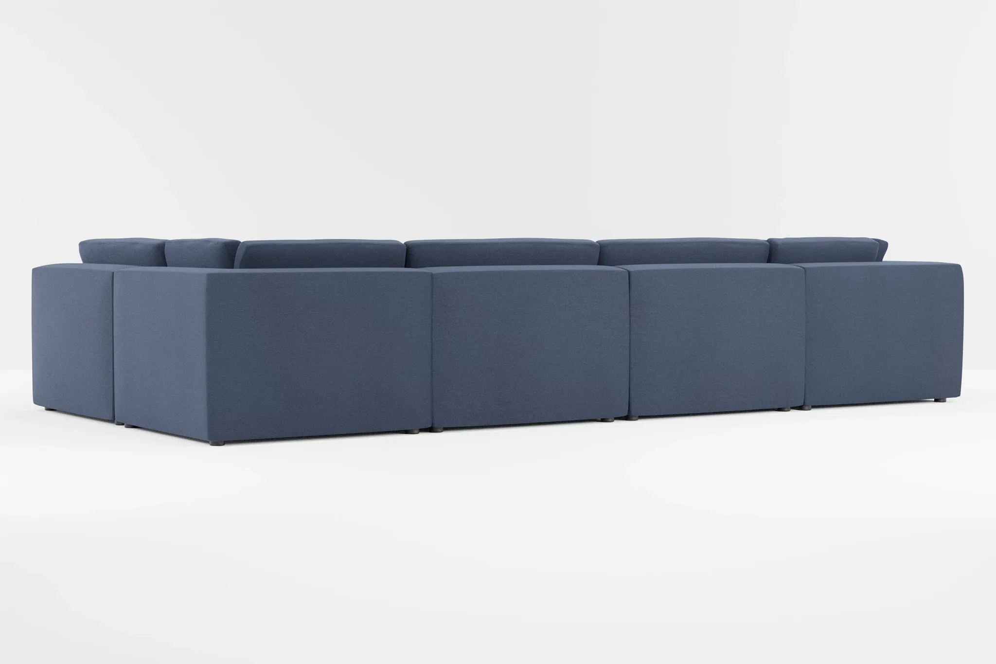 Destin Peyton Dark Blue Fabric 8-piece Pit Sectional