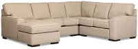Sinclair Brown Fabric Medium Left Chaise Sectional