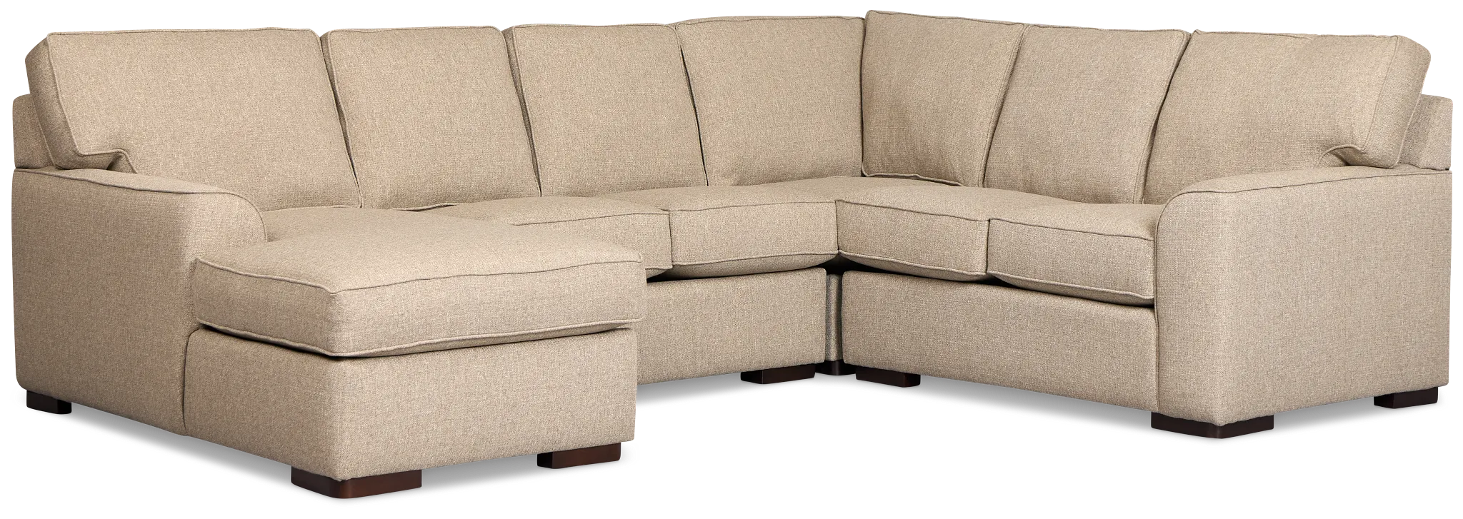 Sinclair Brown Fabric Medium Left Chaise Sectional
