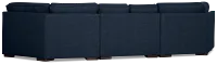 Sinclair Dark Blue Fabric Dual Cuddler Sectional