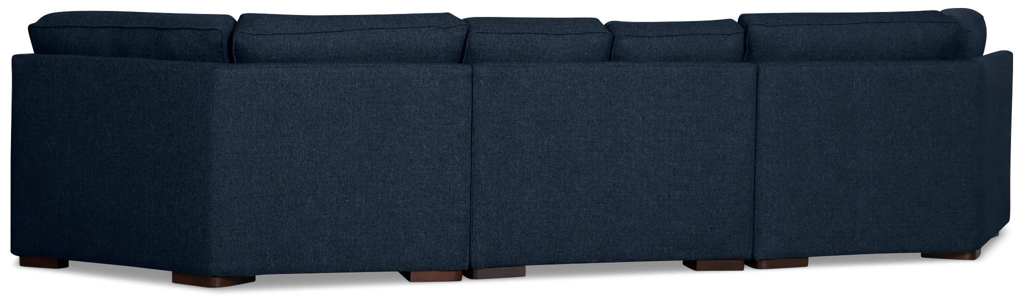 Sinclair Dark Blue Fabric Dual Cuddler Sectional