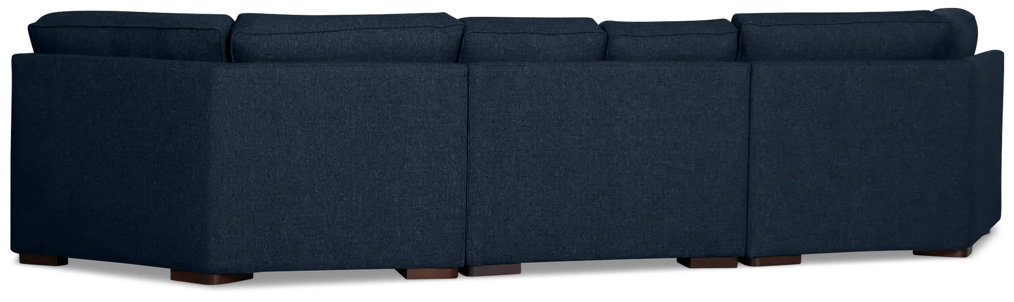 Sinclair Dark Blue Fabric Dual Cuddler Sectional Sinclair Dark Blue Fabric Dual Cuddler Sectional