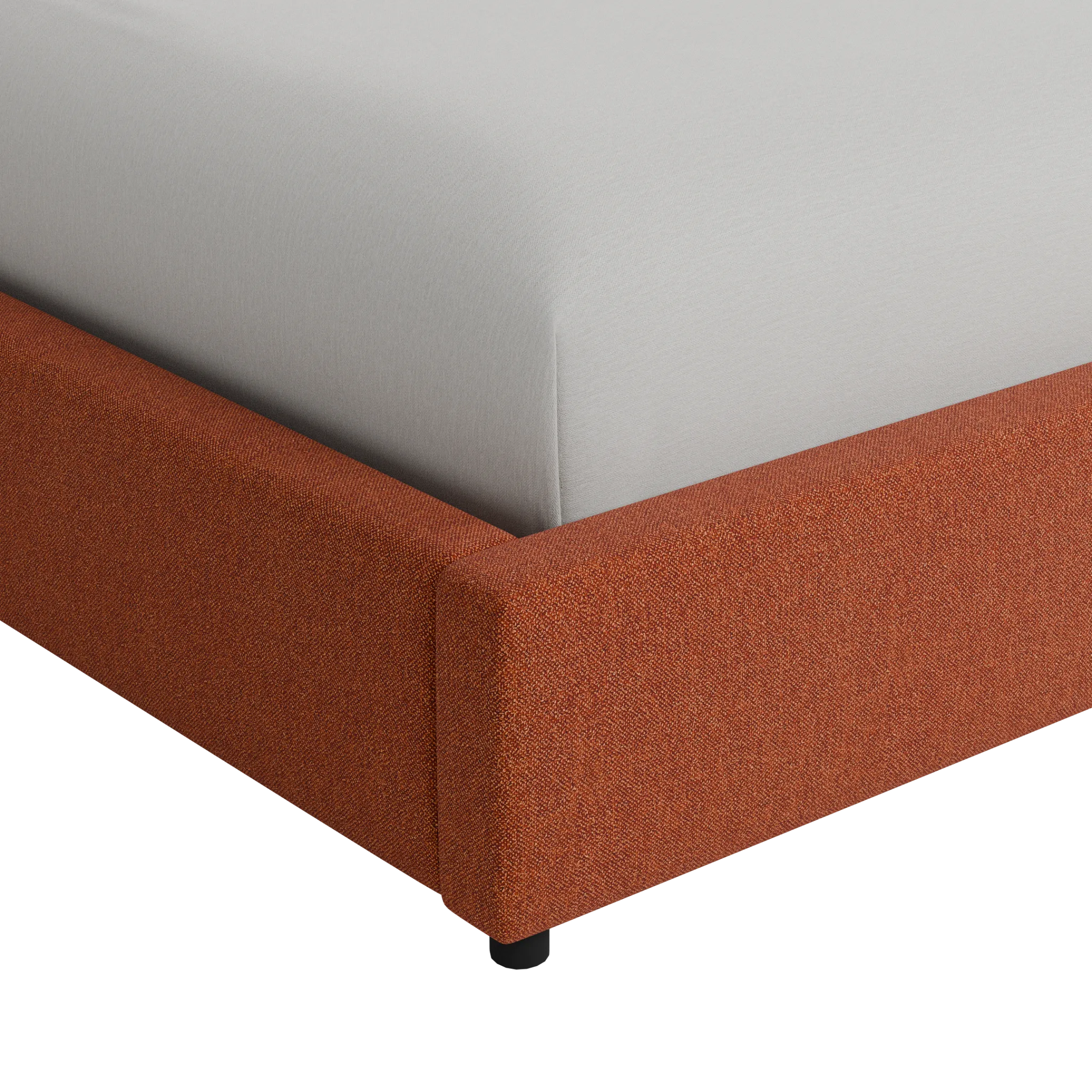 Grayton Elite Medium Brown 44" Upholstered Platform Bed