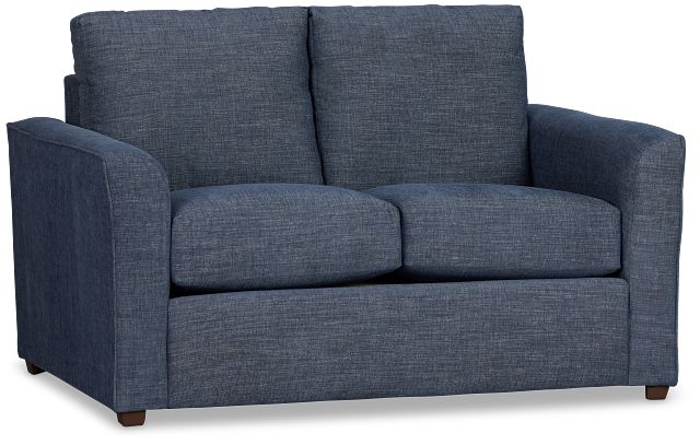 Davis Dark Blue Micro Loveseat