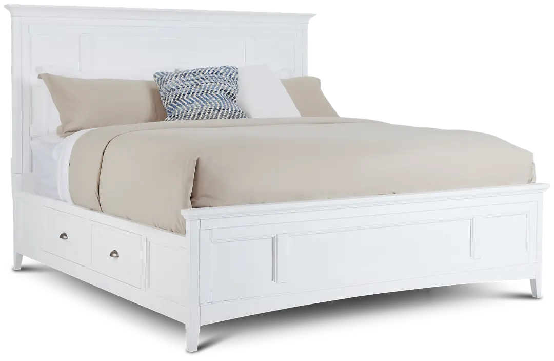 Heron Cove White Panel Storage Bed Heron Cove White Panel Storage Bed