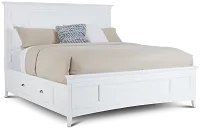 Heron Cove White Panel Storage Bed