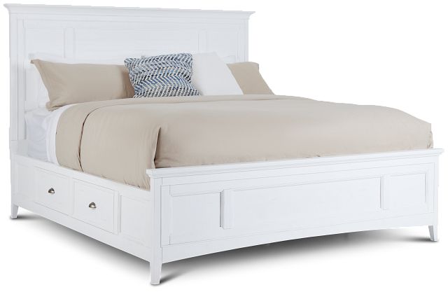 Heron Cove White Panel Storage Bed