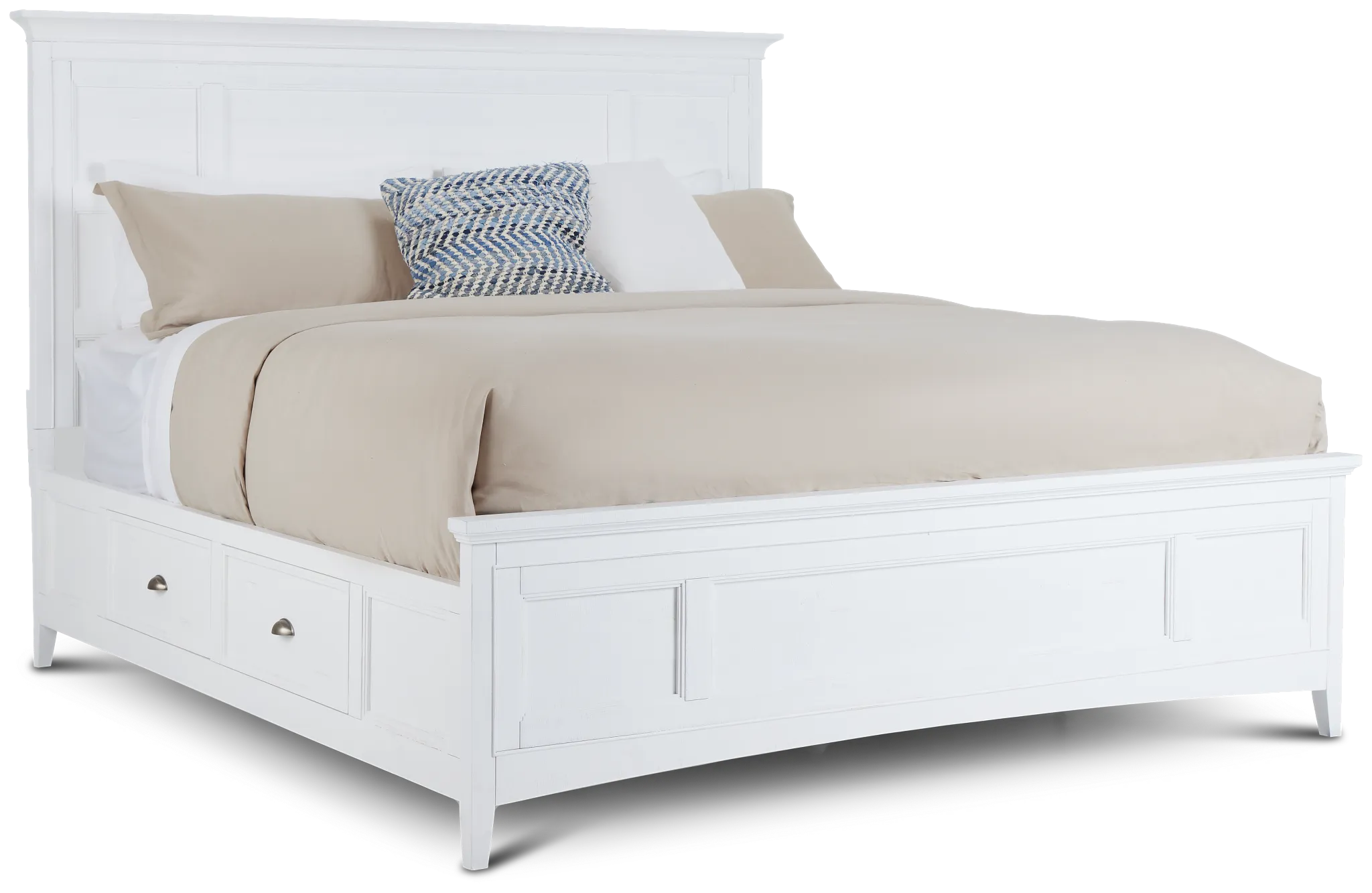Heron Cove White Panel Storage Bed