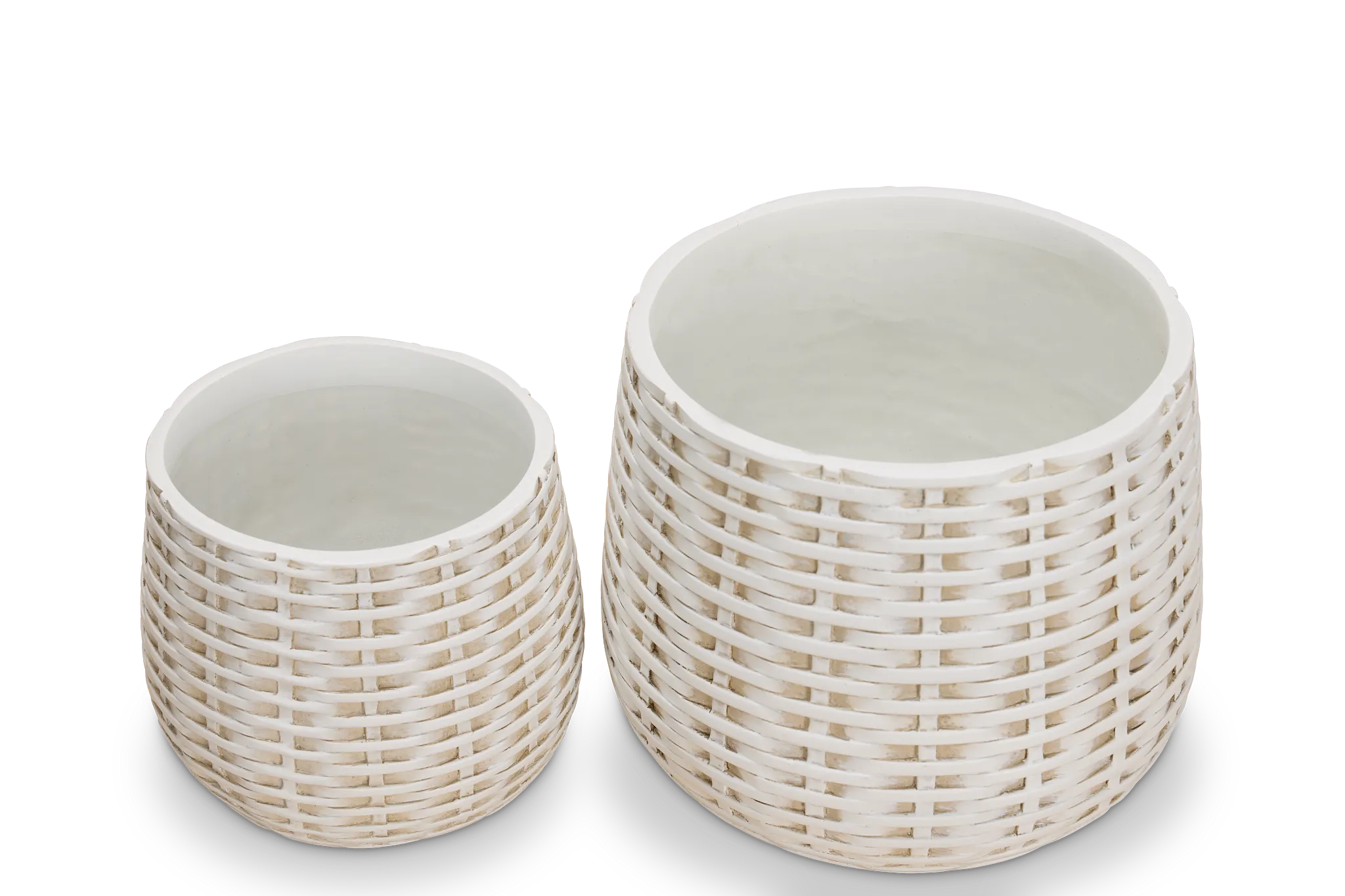 Deco White Set Of 2 Planter