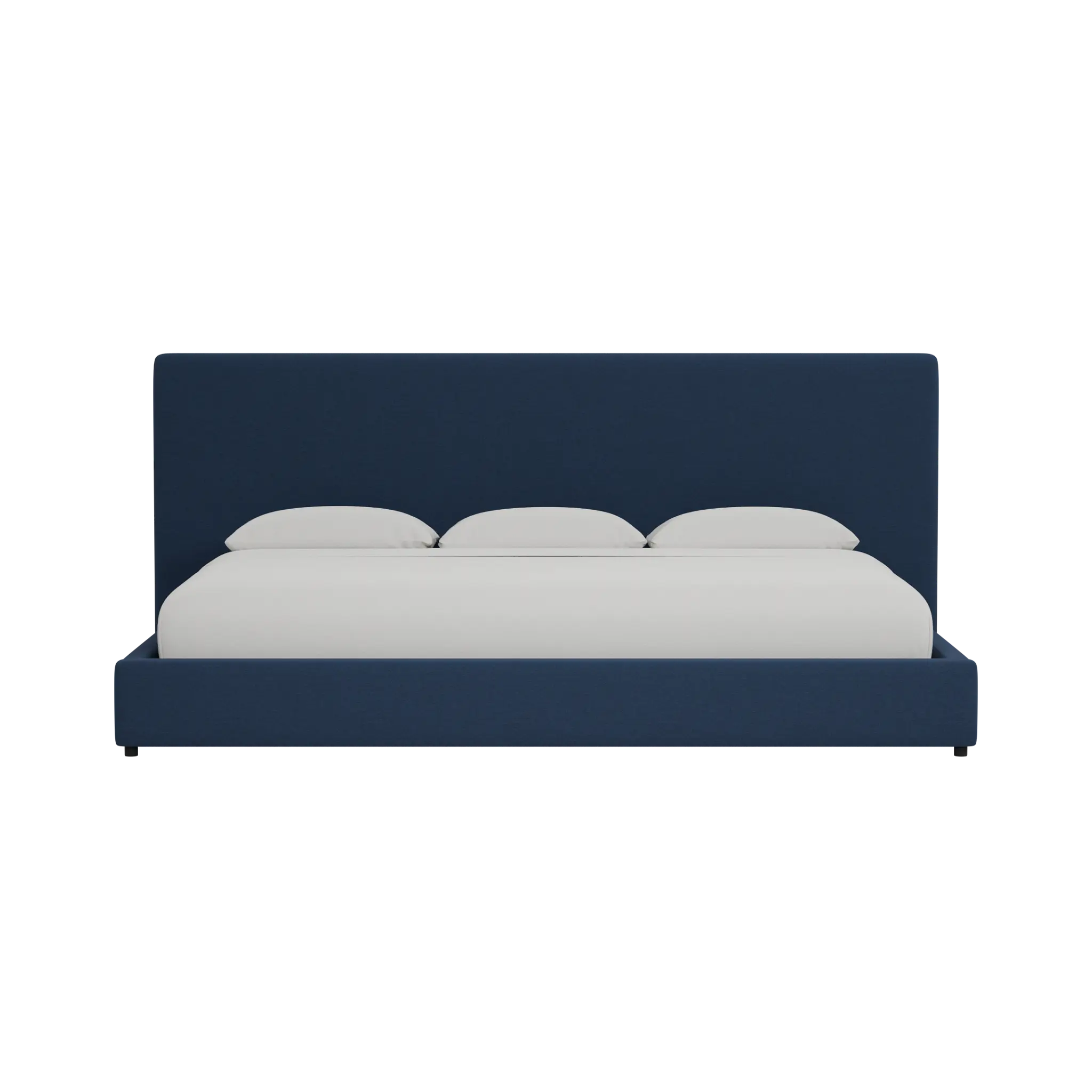 Grayton Peyton Dark Blue 54" Upholstered Platform Bed Grayton Peyton Dark Blue 54" Upholstered Platform Bed