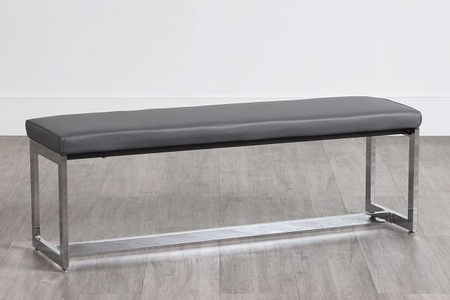 Bronx Gray Upholstered Dining Bench