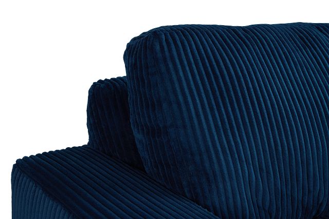 Charlie Dark Blue Fabric Small Left Chaise Sectional