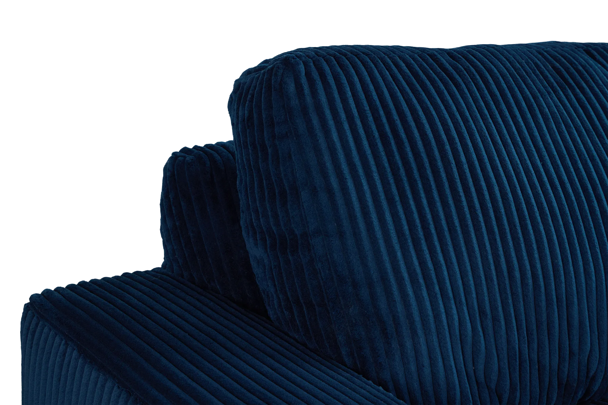 Charlie Dark Blue Fabric Small Left Chaise Sectional