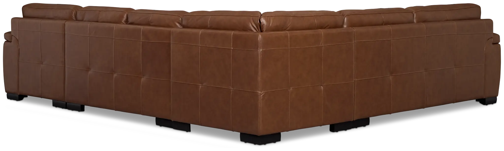 Braden Medium Brown Leather Medium Right Chaise Sectional Braden Medium Brown Leather Medium Right Chaise Sectional