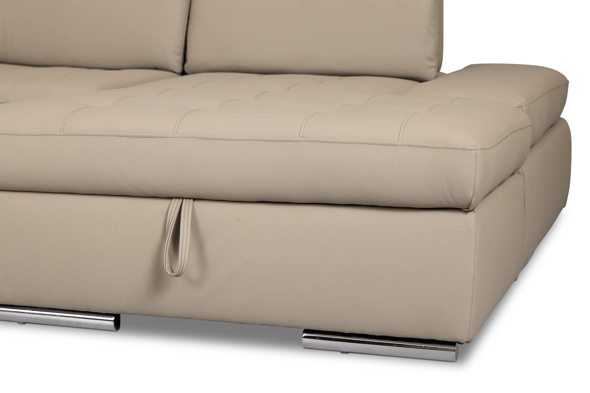 Eden Gray Micro Medium Right Chaise Sleeper Sectional