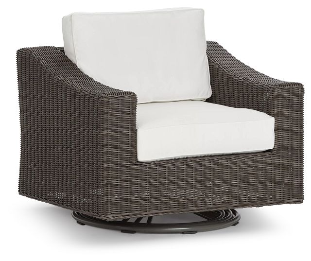 Canyon Gray White Swivel Chair