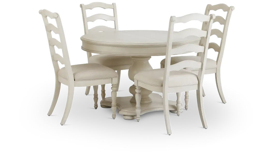 Savannah Ivory Round Table & 4 Chairs Savannah Ivory Round Table & 4 Chairs