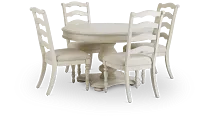 Savannah Ivory Round Table & 4 Chairs