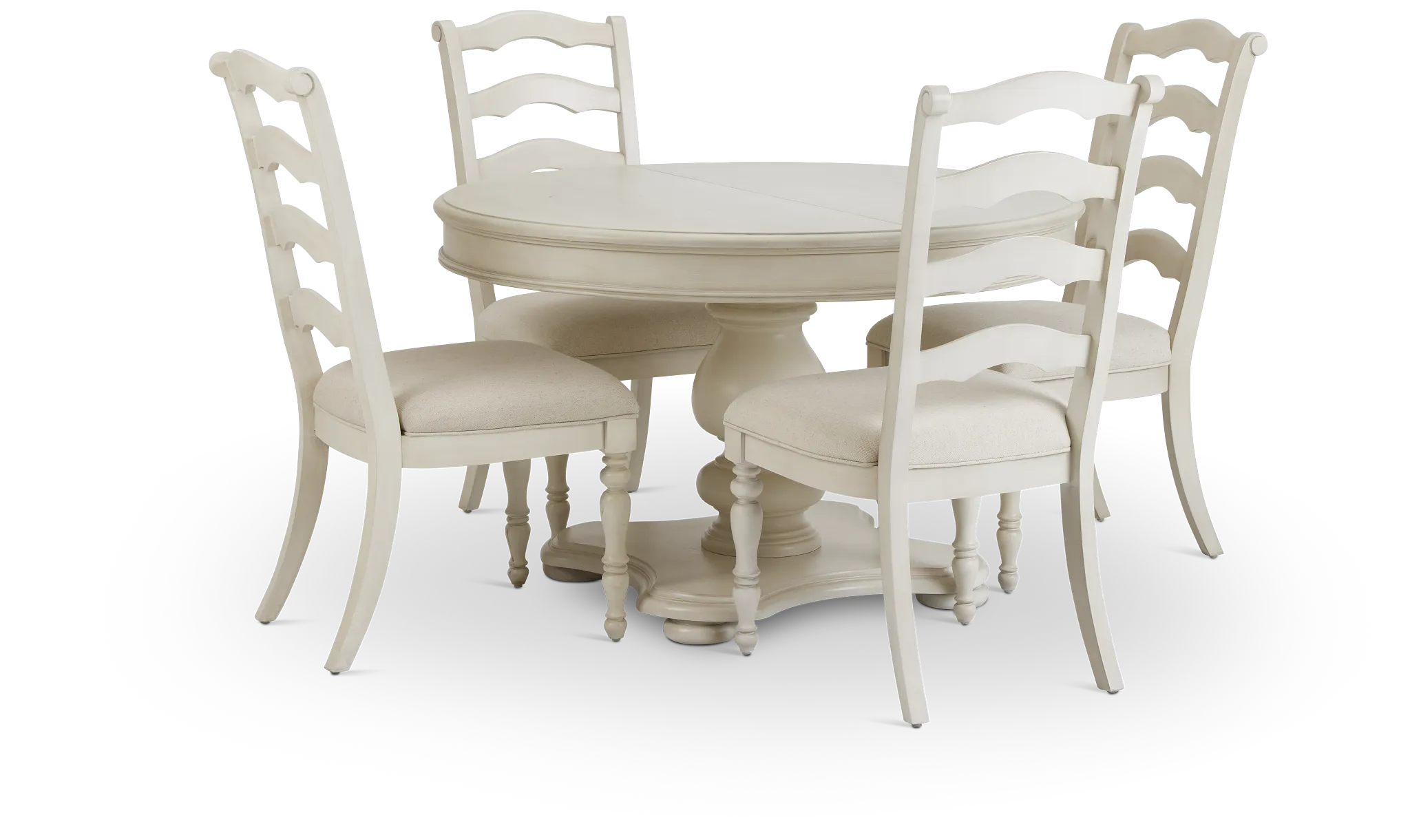 Savannah Ivory Round Table & 4 Chairs