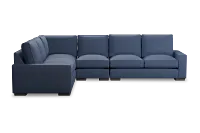 Edgewater Revenue Dark Blue Medium Two-arm Sectional