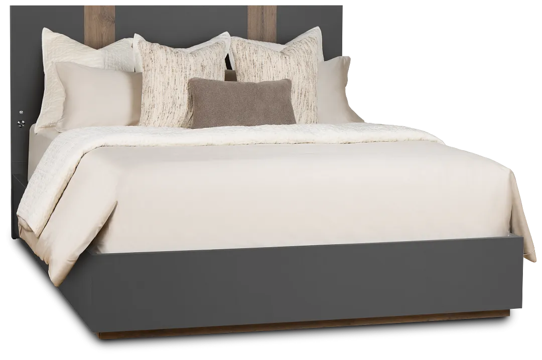 Brasilia Gray Platform Bed