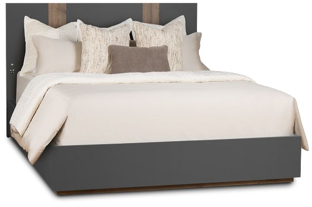 Brasilia Gray Platform Bed