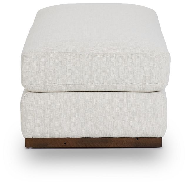 Mckenzie White Rect Ottoman