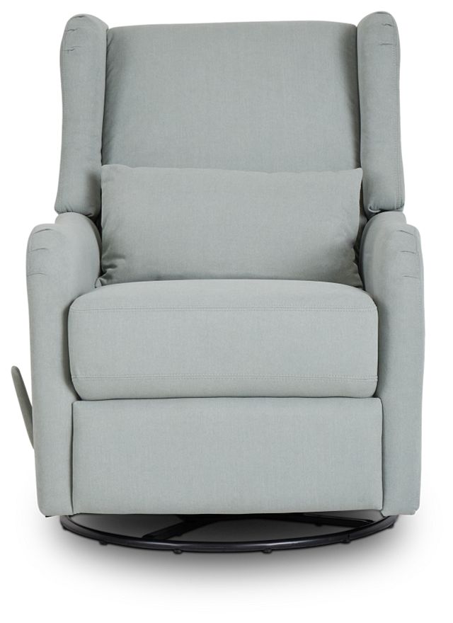 blue swivel glider recliner