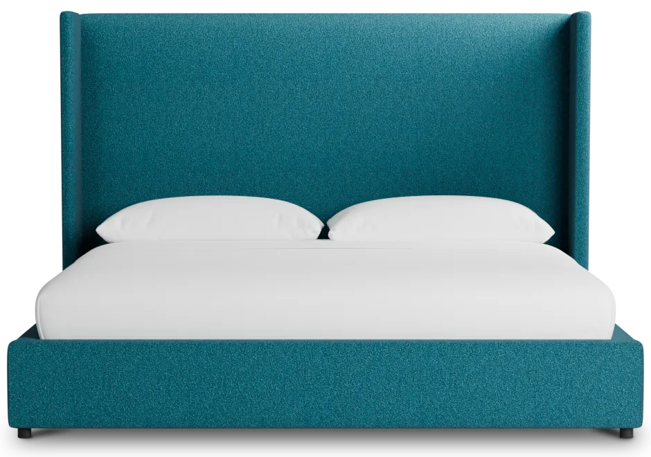 Captiva Elite Teal 60" Upholstered Shelter Bed