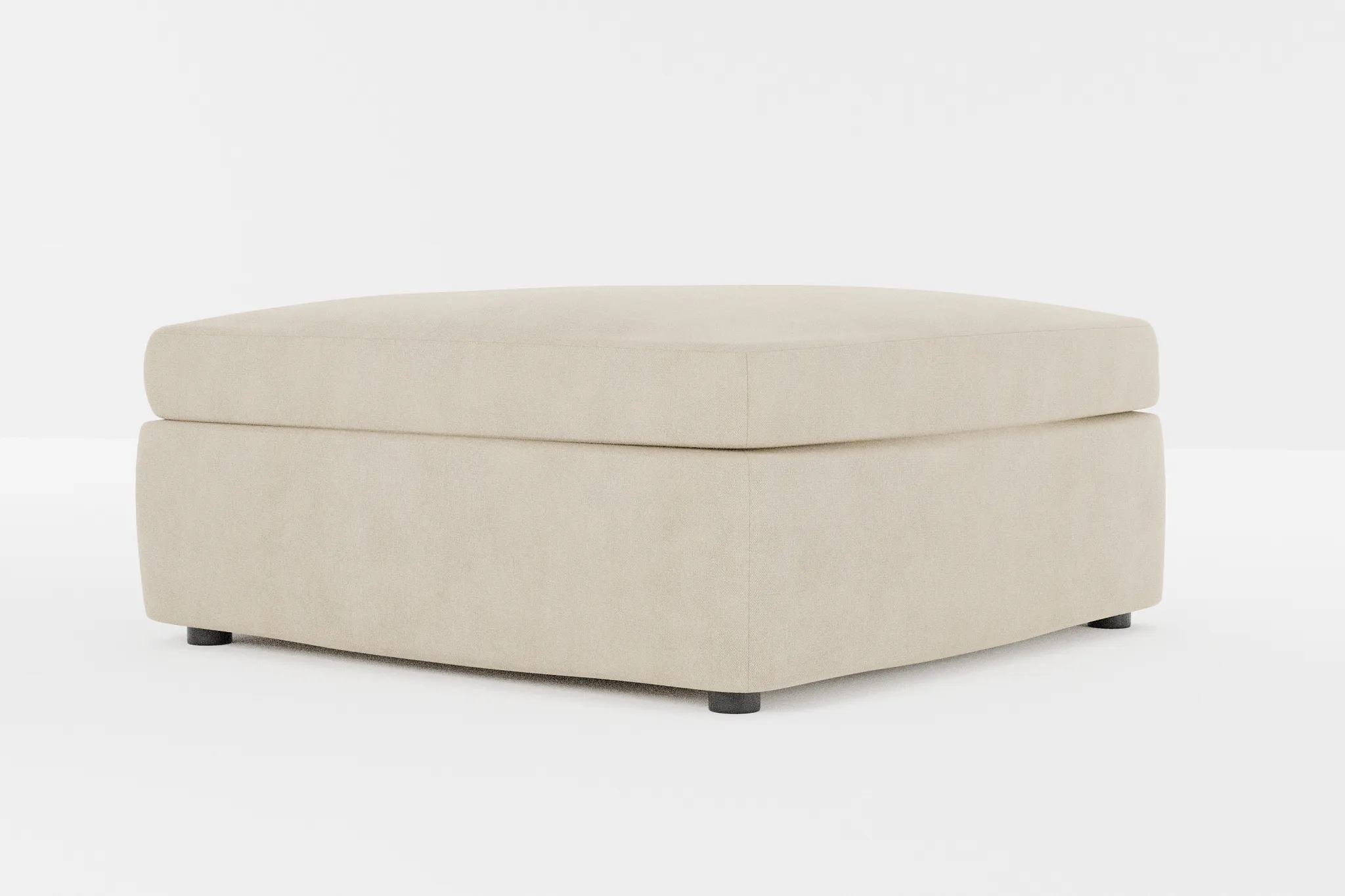 Destin Peyton Beige Fabric Cocktail Ottoman
