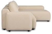 Cleo Beige Fabric Right Chaise Sectional