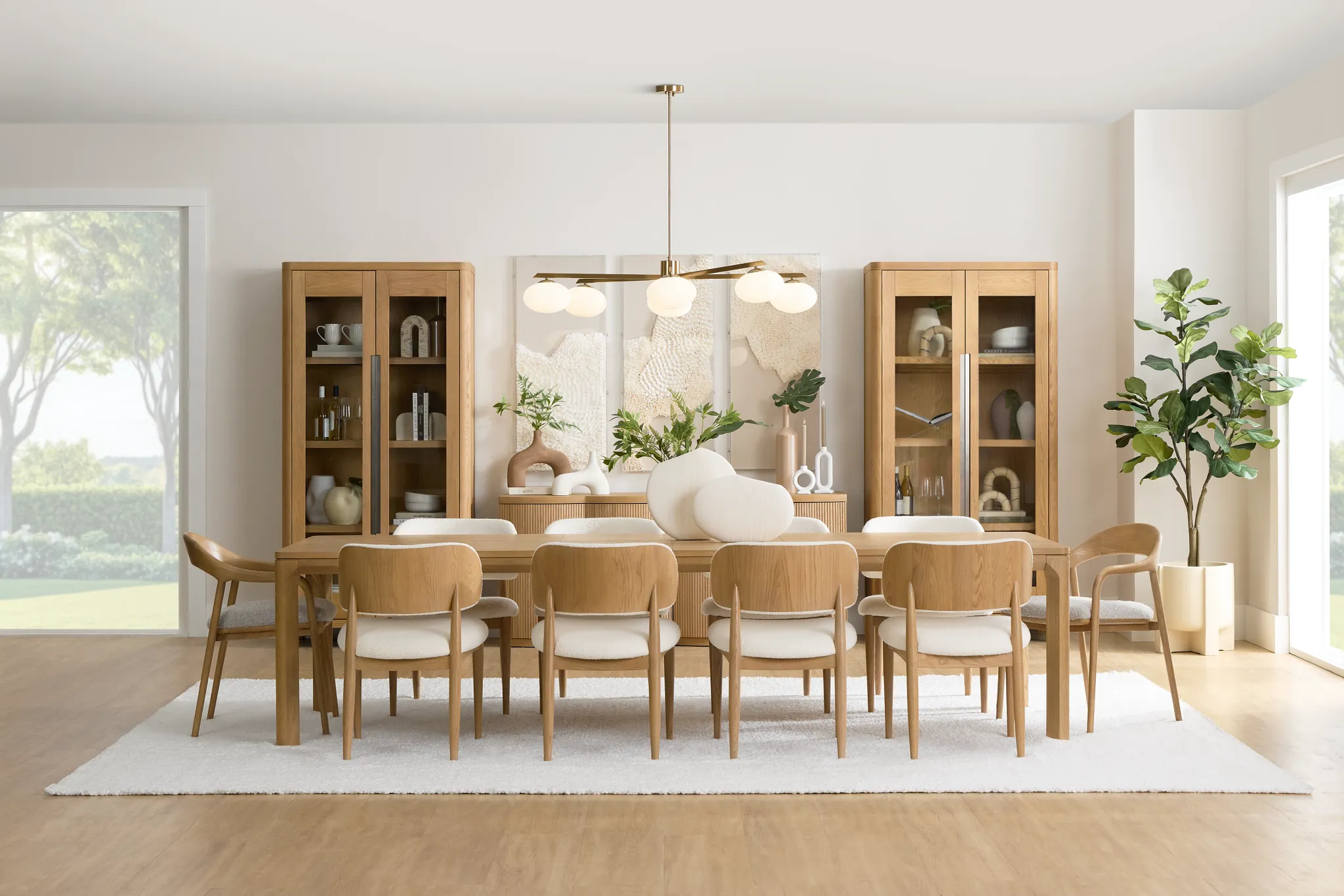 Gables Light Tone Rectangular Table