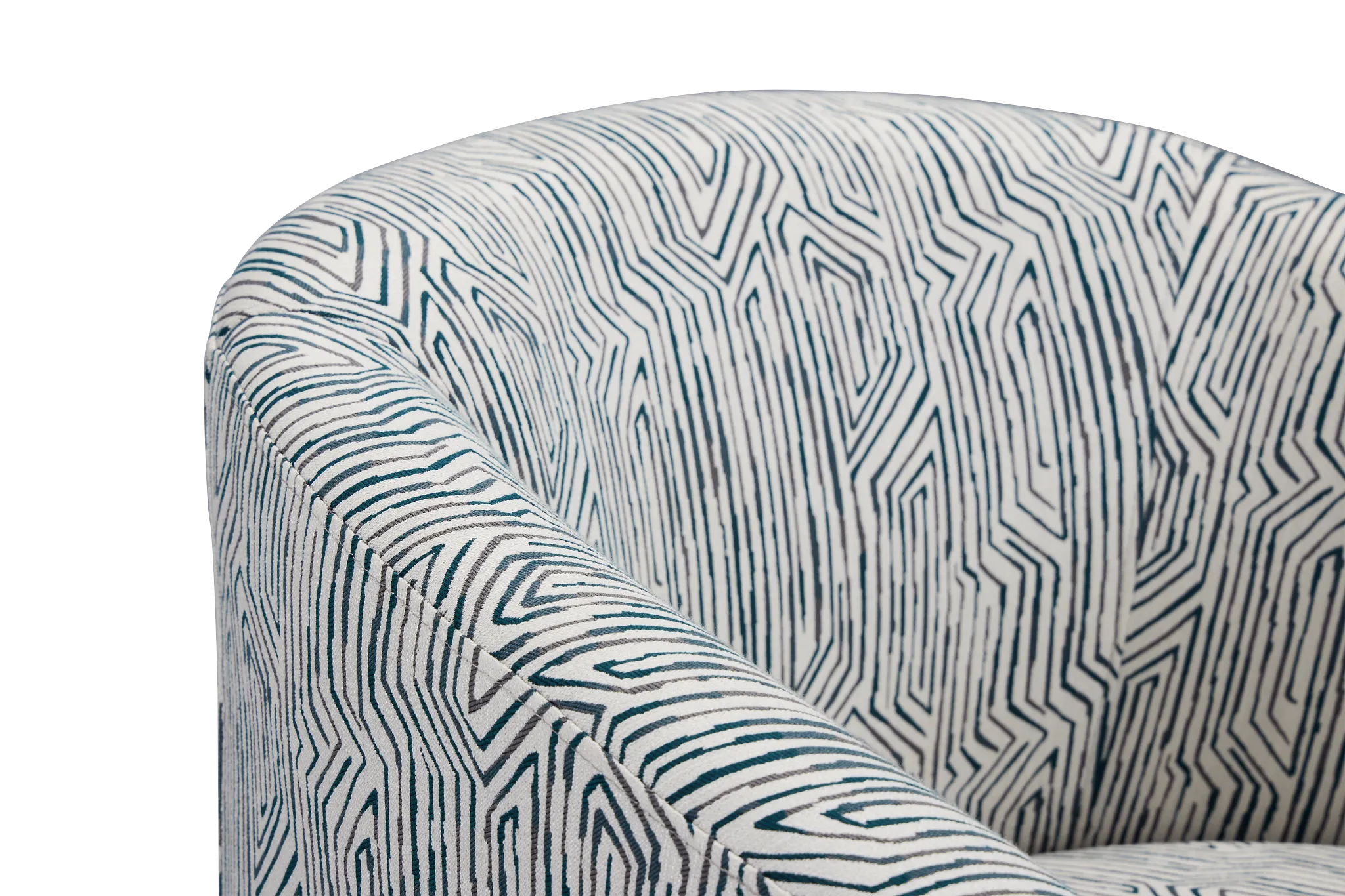 Raya Multicolored Fabric Swivel Chair