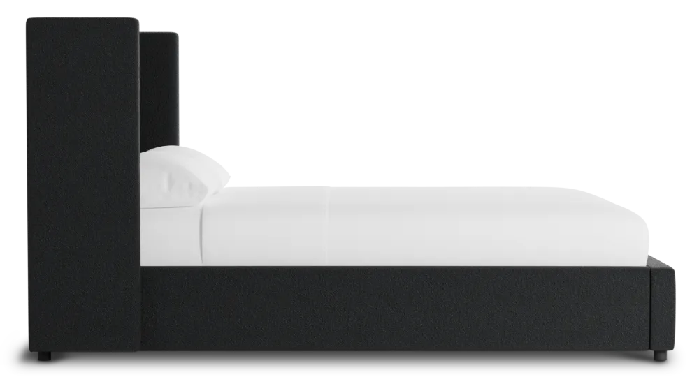 Captiva Elite Black 48" Upholstered Shelter Bed