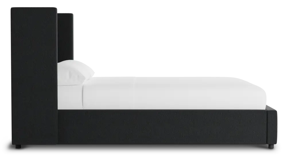 Captiva Elite Black 48" Upholstered Shelter Bed Captiva Elite Black 48" Upholstered Shelter Bed