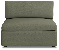 Destin Sutton Green Fabric Armless Chair