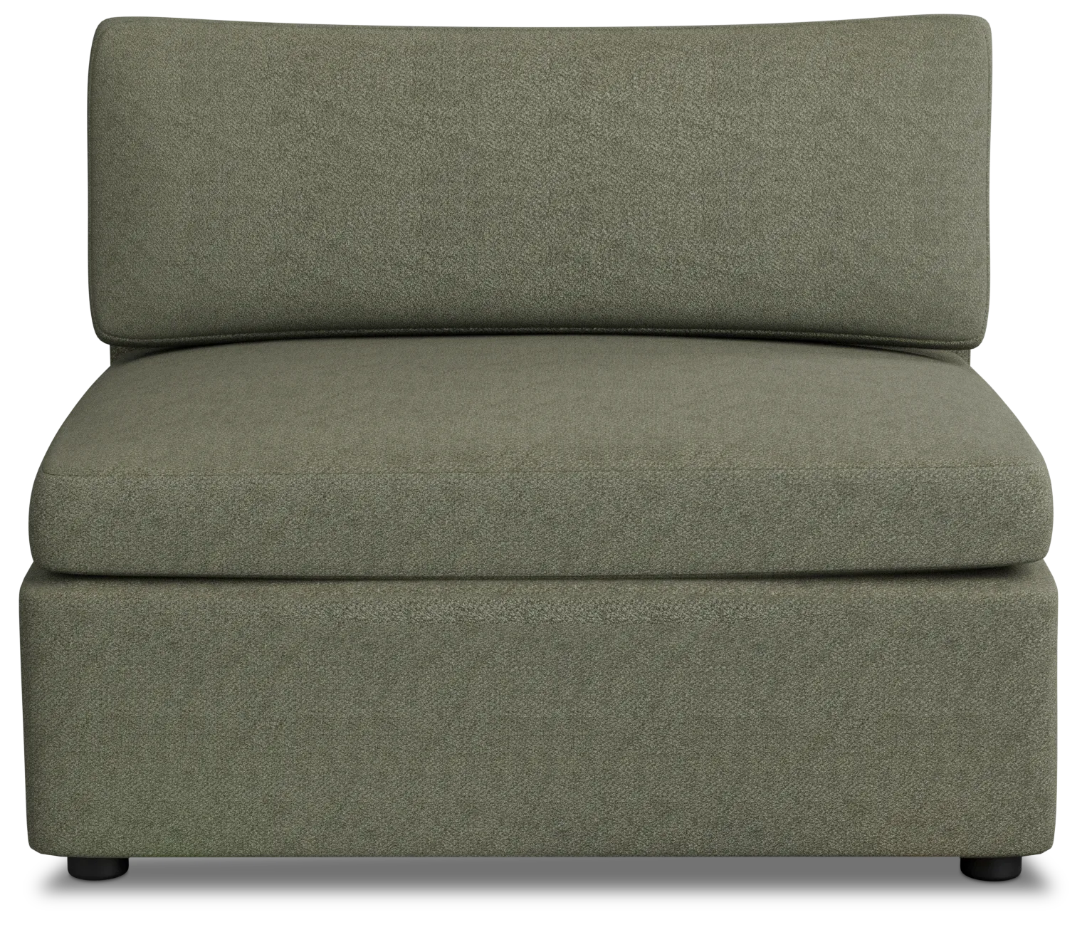 Destin Sutton Green Fabric Armless Chair