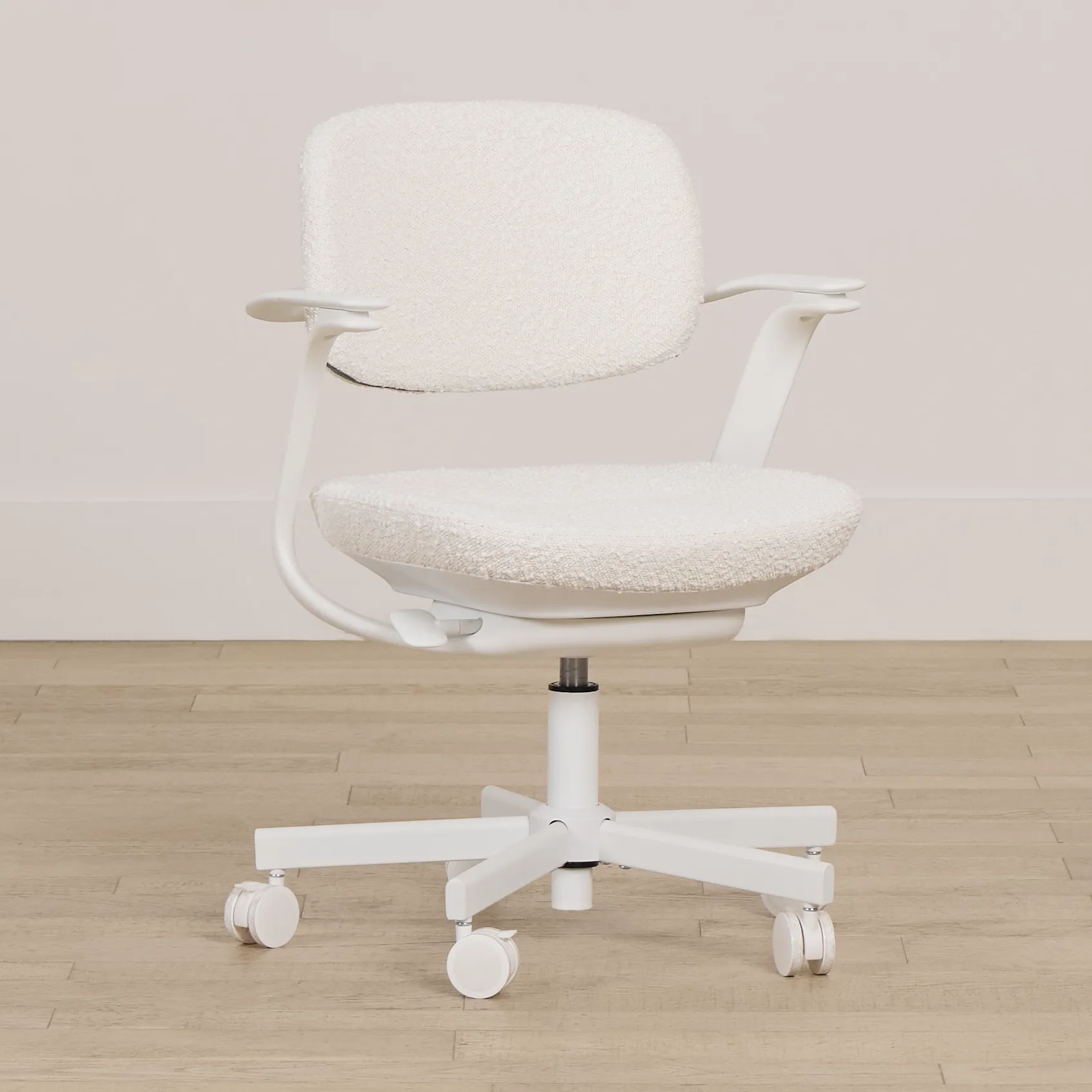 Belle Ivory Upholstered Desk Chair