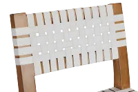 Avila White Faux Lthr 24" Woven Barstool