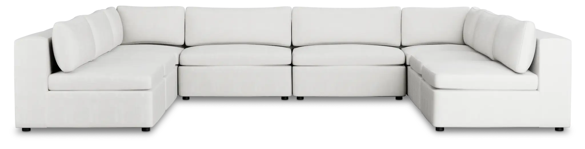 Destin Sutton White Fabric 8-piece Modular Sectional Destin Sutton White Fabric 8-piece Modular Sectional