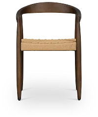 Santorini Dark Tone Curved Woven Side Chair