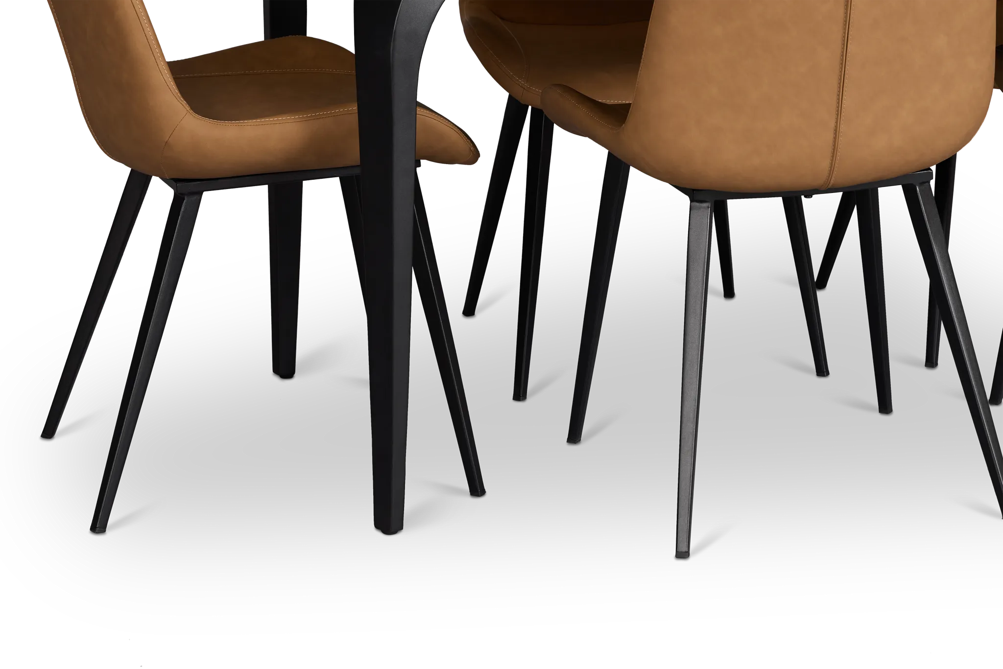 Sierra Black Stone Rectangular Table With 6 Chairs