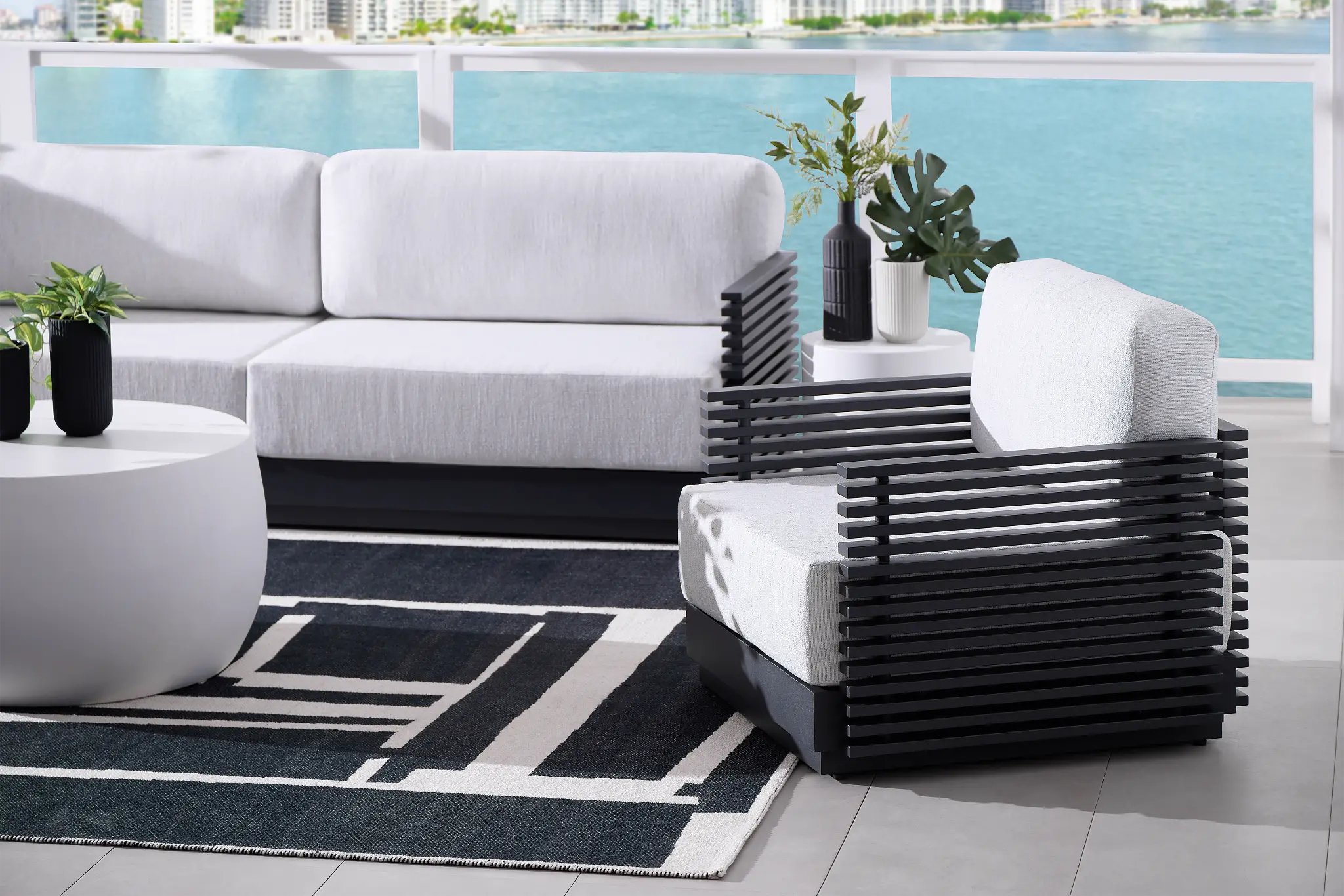 Monterey Black Aluminum Swivel Chair With Light Gray Cushions Monterey Black Aluminum Swivel Chair With Light Gray Cushions