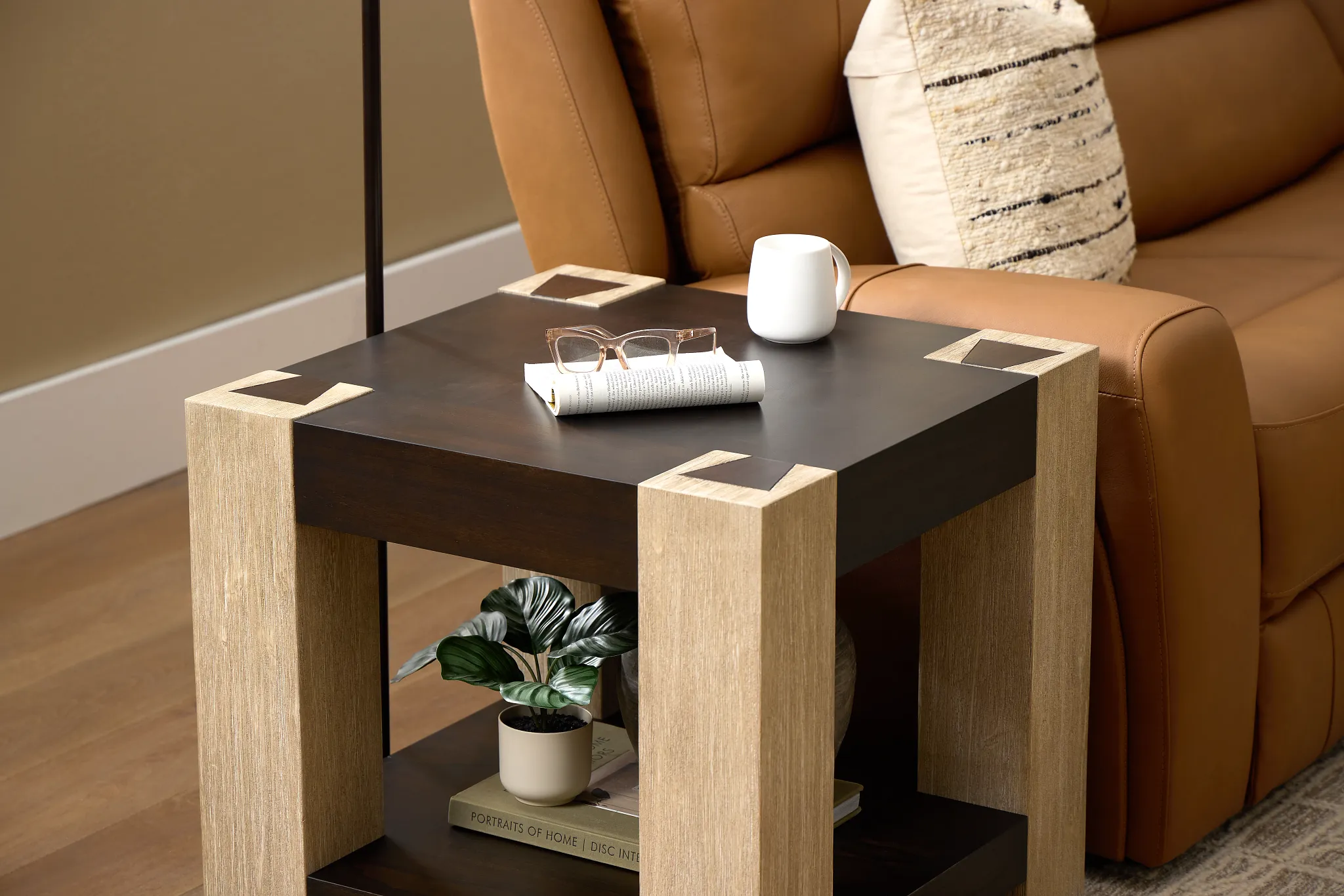 Jacob Two-tone Square End Table