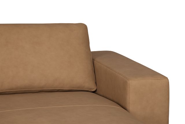 Kellan Light Brown Leather Right Chaise Sectional