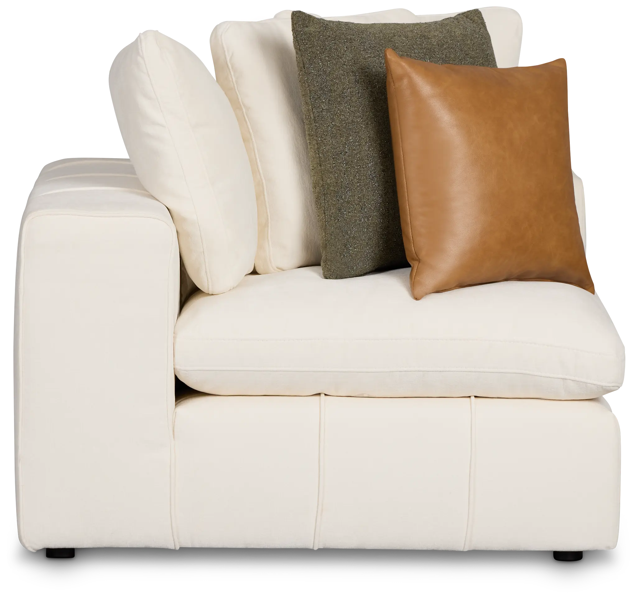 Cruz White Fabric Corner Chair Cruz White Fabric Corner Chair