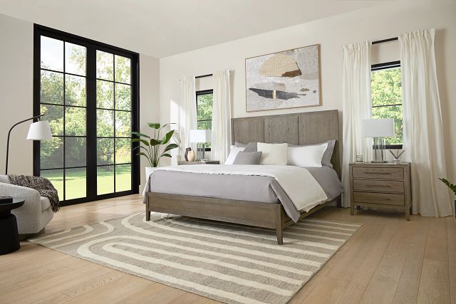 Alden Gray Wood Platform Bed