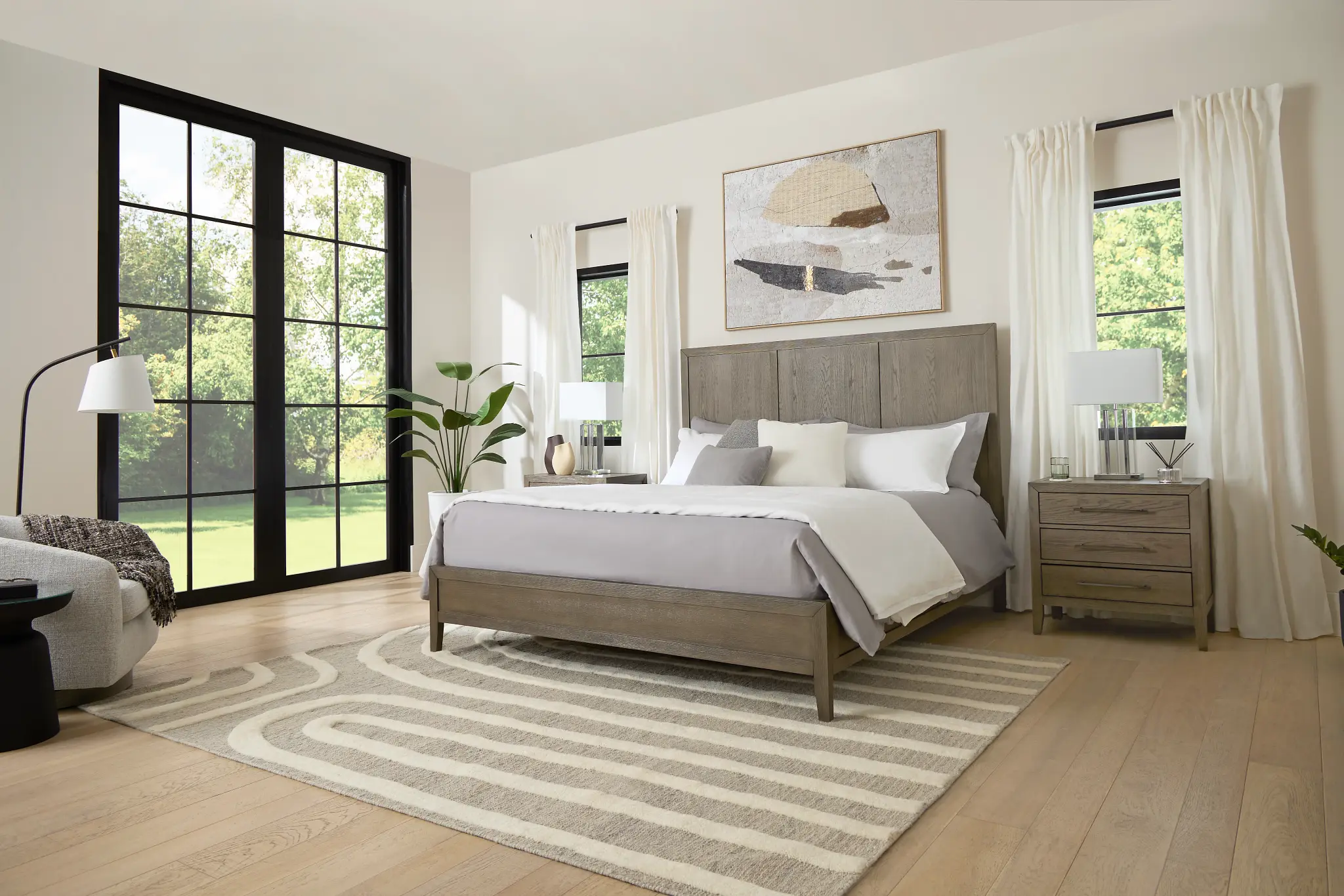 Alden Gray Wood Platform Bed Alden Gray Wood Platform Bed